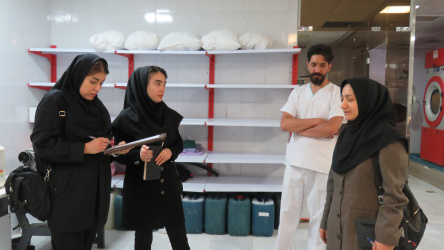 بازدید مشترک کارشناسان بهداشت حرفه ای از بیمارستان بهار