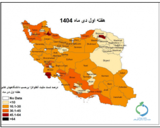 'گزاره برگ بیماری های حاد تنفسی در هفته اول دی ماه ۱۴۰۴