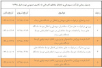 زمانبندی سامانه انتقال و میهمانی نیمسال اول ۹۹-۹۸