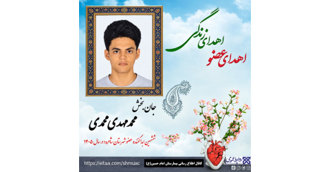 بیمار نوجوان مرگ مغزی شاهرودی به چند نیازمند عضو، زندگی دوباره بخشید.