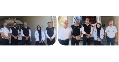 بازدید رئیس و معاون مرکز مدیریت حوادث و فوریت‌های پزشکی از پایگاه اورژانس ۱۱۵ جاده‌ای شاهرود
