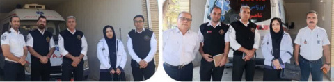 بازدید رئیس و معاون مرکز مدیریت حوادث و فوریت‌های پزشکی از پایگاه اورژانس ۱۱۵ جاده‌ای شاهرود