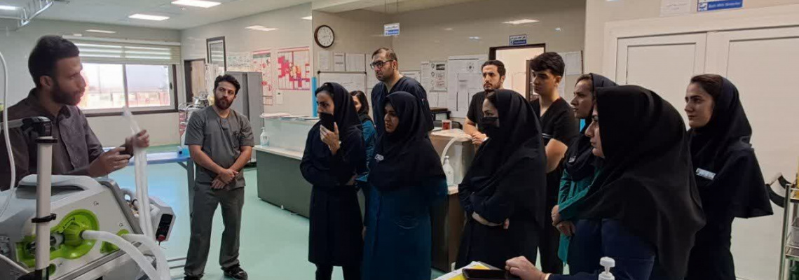 برگزاری دوره بازآموزی کار با دستگاه ونتیلاتور