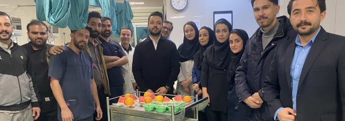 حضور سرپرست بیمارستان امام رضا (ع) در شب یلدا