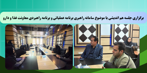 برگزاری جلسه هم اندیشی با موضوع سامانه راهبری برنامه عملیاتی و برنامه راهبردی معاونت غذا و دارو