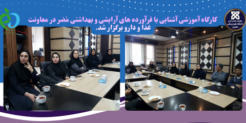 کارگاه آموزشی آشنایی با فرآورده های آرایشی و بهداشتی مُضر در معاونت غذا و دارو برگزار شد.