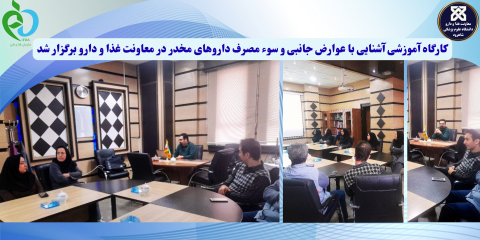 کارگاه آموزشی آشنایی با عوارض جانبی و سوء مصرف داروهای مخدر در معاونت غذا و دارو برگزار شد