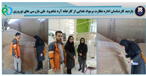 بازدید کارشناسان اداره نظارت برمواد غذایی از کارخانه آرد شاهرود 