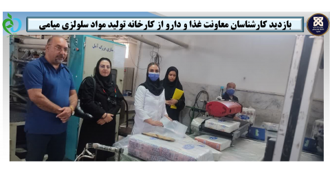 بازدید کارشناسان معاونت غذا و دارو از کارخانه تولید مواد سلولزی در شهرستان میامی
