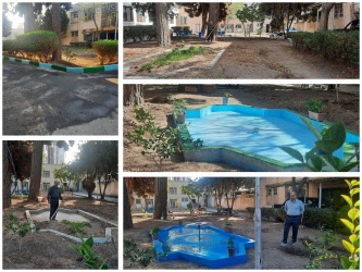 بازسازی آب‌نمای حیاط معاونت بهداشتی