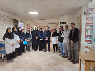 حضور معاون بهداشتی دانشگاه، معاون اجرایی معاونت بهداشت و مدیر گروه بیماریهای معاونت بهداشت در مرکز خدمات جامع سلامت فرومد.