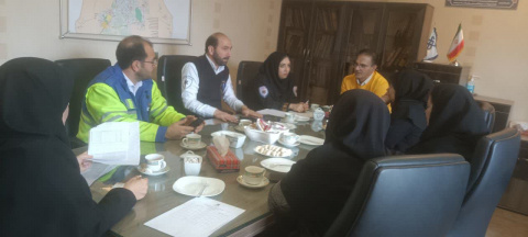 جلسه معاون محترم بهداشت با رییس محترم اورژانس پیش بیمارستانی در خصوص هماهنگی اعزام بیماران