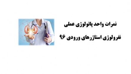 نمرات واحد پاتولوژی عملی نفرولوژی استاژرهای ورودی ۹۶