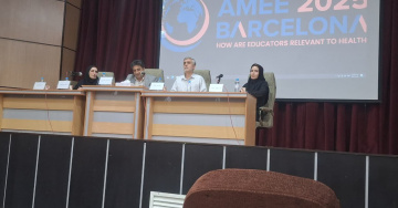 سخنرانی مدیر EDO دانشکده سرکار خانم منصوره خیری در همایش بین المللی آموزش پزشکی AMEE ۲۰۲۵