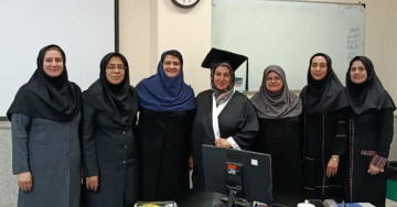جلسه دفاع از پایان نامه خانم لیلا اسکندری دانشجوی دکتری رشته بهداشت باروری
