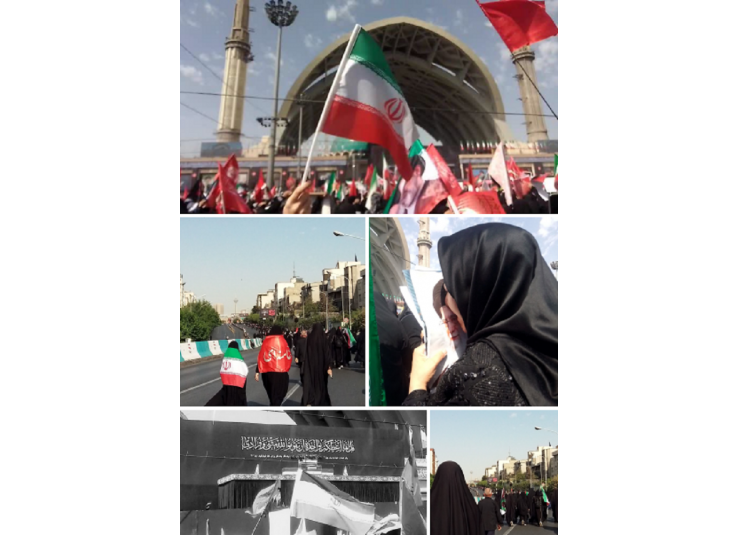گزارش تصویری از حضور دانشجویان بسیج دانشجویی دانشگاه علوم پزشکی شاهرود و حال و هوای مصلای بزرگ تهران در مراسم وداع با رهبر شهید (ره)