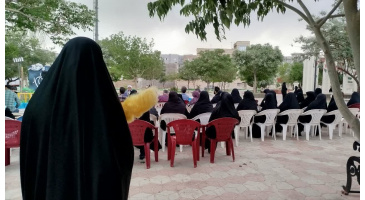 برگزاری مراسم تببینی جان فدا در جوار شهید گمنام همراه با روایت جنگ تحمیلی سوم و نقش مردم وسرودهای حماسی