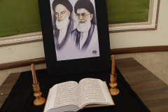 فضا سازی محیطی در دانشگاه علوم پزشکی شاهرود به مناسبت شهادت امام خامنه ای رهبر فرزانه انقلاب
