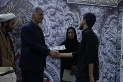 آئین تقدیر از برگزیدگان مرحله دانشگاهی بخش آوایی و معارفی سی‌امین جشنواره قرآن و عترت وزارت بهداشت با حضور دکتر محمدحسن امامیان رئیس دانشگاه ‌، دکتر محبوبه خواجه معاون فرهنگی و دانشجویی و دکتر کاظم رحیمی معاون توسعه مدیریت درمسجد بقیه الله دانشگاه