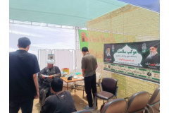 دومین روز ارائه خدمت به زائران شرکت کننده در مراسم تشییع رهبر شهید