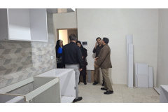 بازدید شبانه دکتر جواد باقری رئیس مرکز قرآن و عترت وزارت بهداشت از مجموعه خوابگاهی کوی گلستان