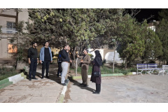 بازدید شبانه دکتر جواد باقری رئیس مرکز قرآن و عترت وزارت بهداشت از مجموعه خوابگاهی کوی گلستان