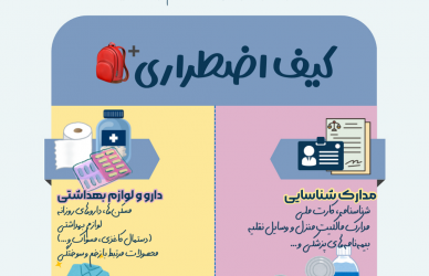 اینفوگرافیک/ محتویات کیف لوازم ضروری در مواقع بحران
