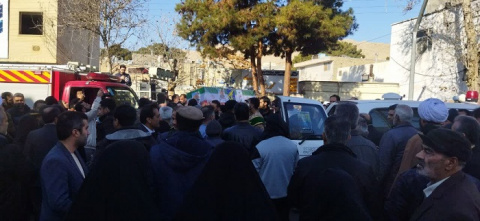 آیین تشییع پیکر شهید مدافع امنیت