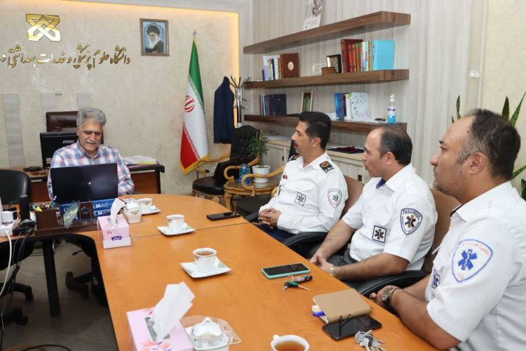 دیدار اعضای انجمن فوریتهای پزشکی استان با رئیس دانشگاه علوم پزشکی شاهرود