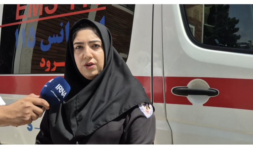 حضور اورژانس شاهرود در مشهد و خدمت‌رسانی به زائران تشییع رهبر شهید