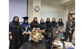 Holding a defense session for the thesis of PhD student Ms. Giti Atash Sokhan