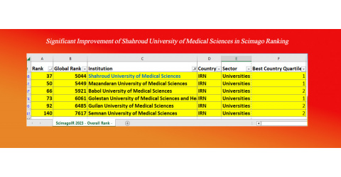 Significant Improvement of Shahroud University of Medical Sciences in Scimago Ranking